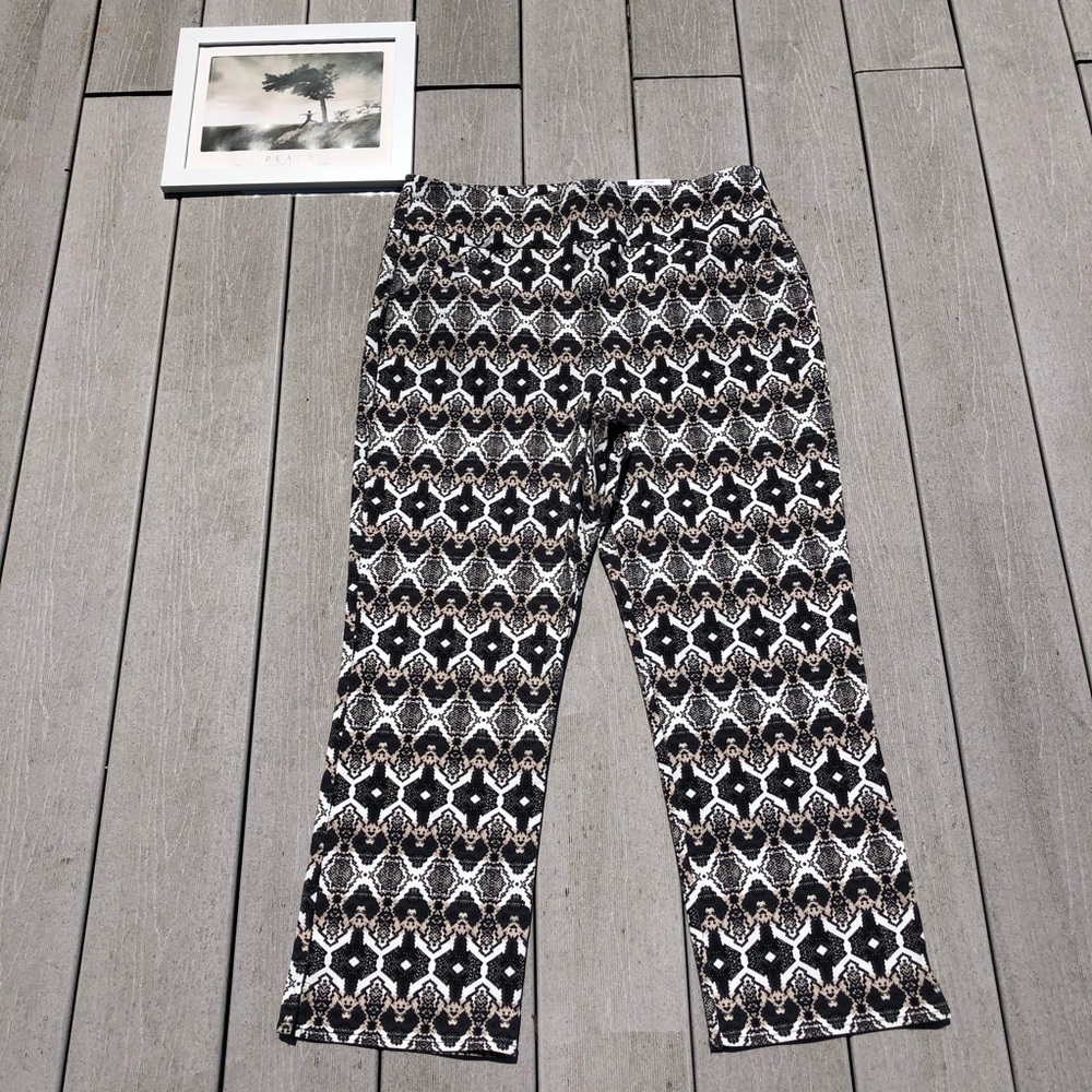 NWT INC Desert Safari mid-rise crop pants size 12